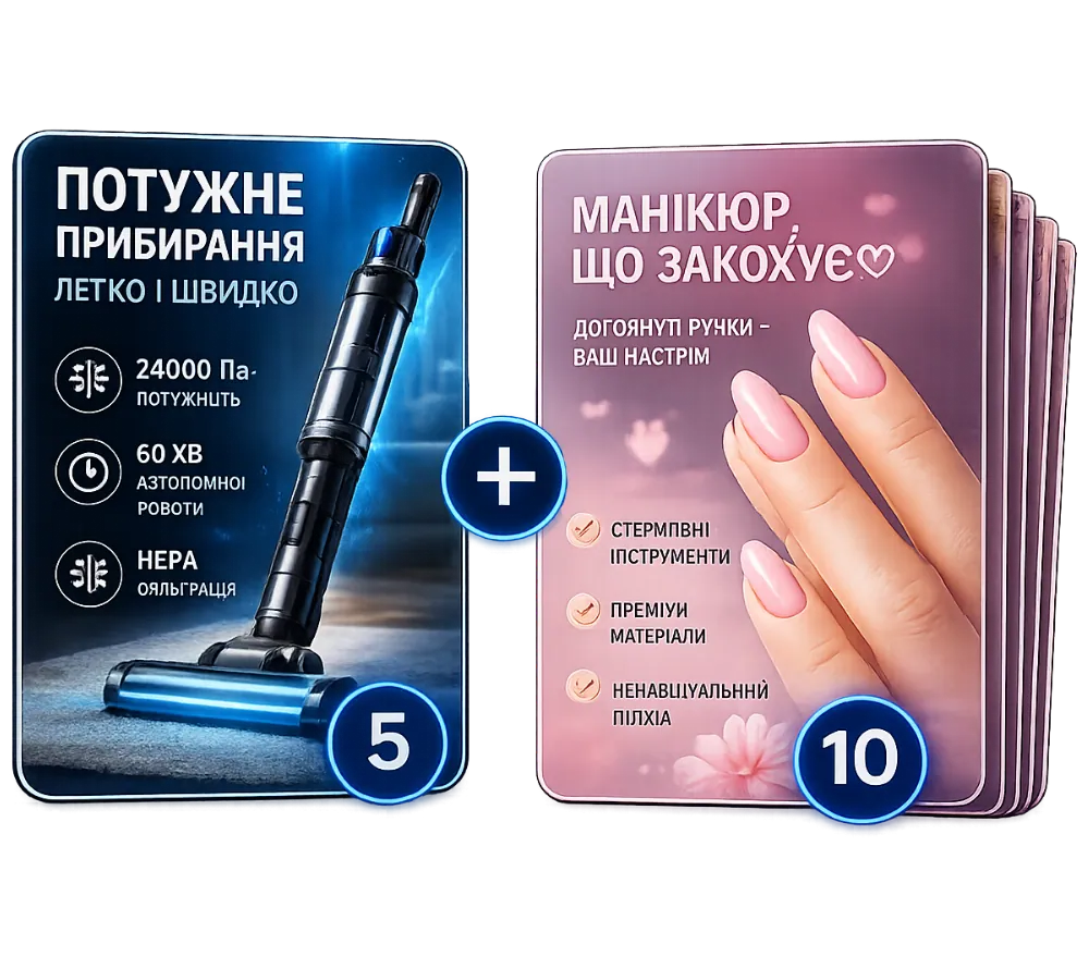 Мікс пакету з креативів та каруселей